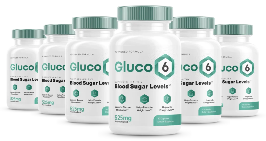 6 bottles - Gluco6 - makes blood sugar control possible by harnessing the